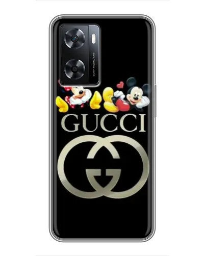 Чехол для OPPO A77 с картинкой «Gucci — герои Disney»