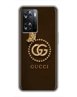 Чохол для OPPO A77 з картинкою «Gucci — золотий метелик» Чохол для OPPO A77 з картинкою «Gucci — золотий метелик»