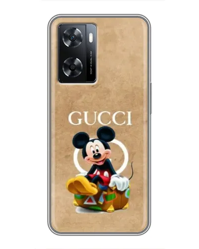 Чехол для OPPO A77 с картинкой «Микки Маус Gucci — крафт»
