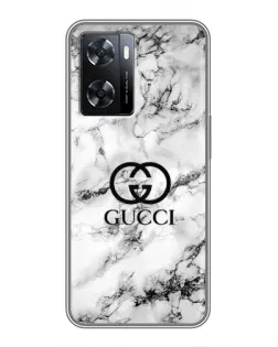 Чохол для OPPO A77 з картинкою «Gucci — мармуровий шик» Чохол для OPPO A77 з картинкою «Gucci — мармуровий шик»