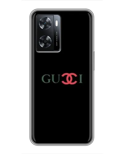 Чехол для OPPO A77 с картинкой «Gucci — красный градиент»
