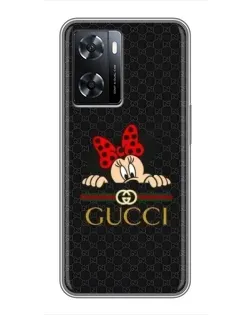 Чохол для OPPO A77 з картинкою «Мінні Маус Gucci — чорний» Чохол для OPPO A77 з картинкою «Мінні Маус Gucci — чорний»