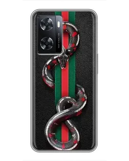 Чохол для OPPO A77 з картинкою «Gucci — змія на смузі» Чохол для OPPO A77 з картинкою «Gucci — змія на смузі»
