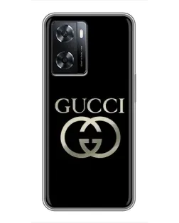 Чохол для OPPO A77 з картинкою «Gucci — золото на чорному» Чохол для OPPO A77 з картинкою «Gucci — золото на чорному»