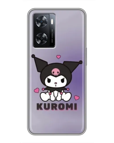 Чехол для OPPO A77 с картинкой «Kuromi — фиолетовый арт»