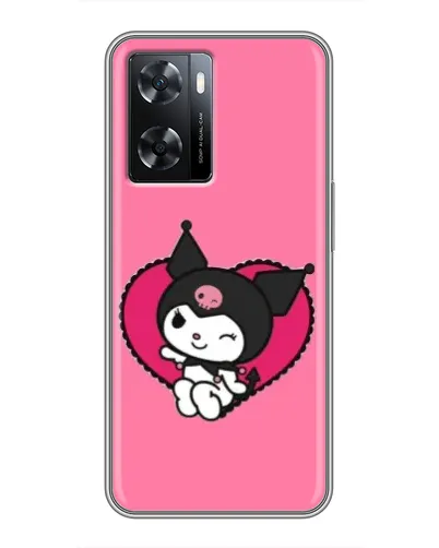 Чехол для OPPO A77 с картинкой «Kuromi — любовь в сердце»