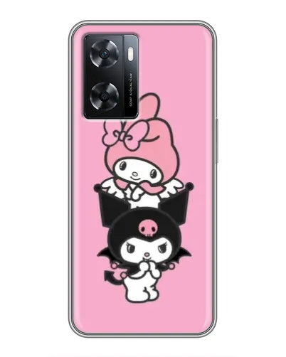 Чехол для OPPO A77 с картинкой «My Melody и Kuromi»