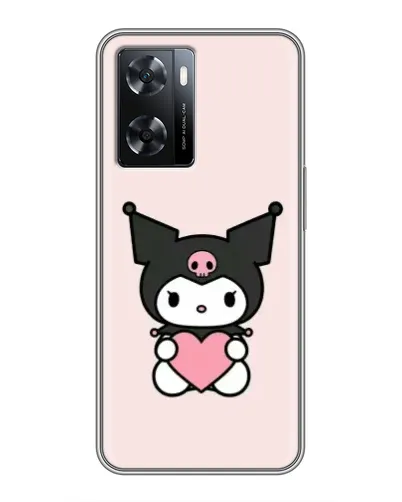 Чехол для OPPO A77 с картинкой «Kuromi и сердце»