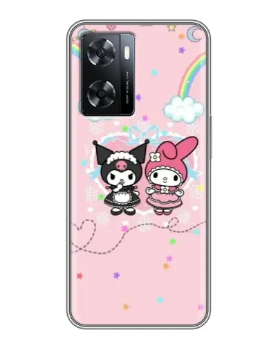 Чехол для OPPO A77 с картинкой «My Melody и Kuromi»