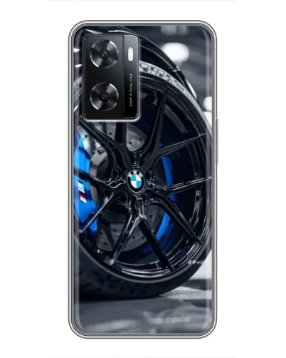 Чехол для OPPO A77 с картинкой «Колесо BMW вблизи»