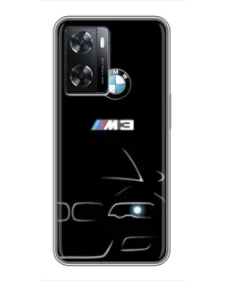 Чехол для OPPO A77 с картинкой «Минималистичный принт BMW M3»