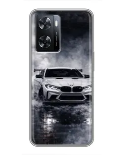 Чехол для OPPO A77 с картинкой «BMW сквозь туман»