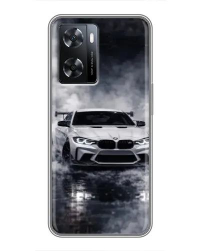 Чехол для OPPO A77 с картинкой «BMW сквозь туман»