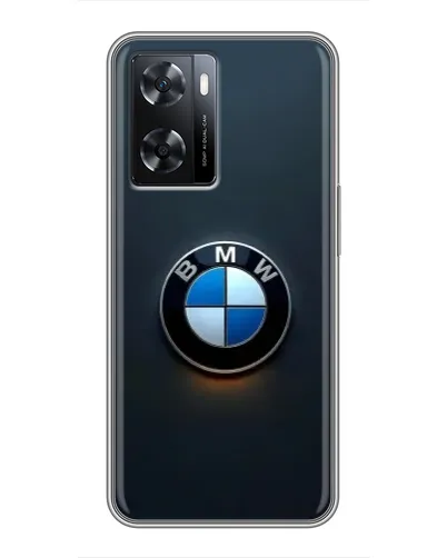 Чехол для OPPO A77 с картинкой «Логотип BMW — минимализм»