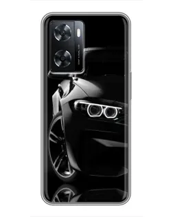 Чехол для OPPO A77 с картинкой «Черная BMW — профиль» Чехол для OPPO A77 с картинкой «Черная BMW — профиль»