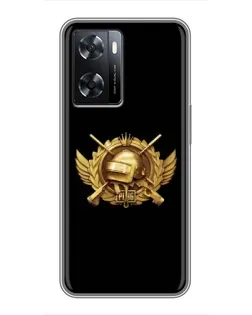 Чохол для OPPO A77 з картинкою «PUBG — помаранчевий градієнт»