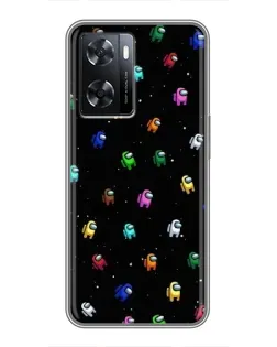 Чохол для OPPO A77 з картинкою «Екіпаж Among Us»