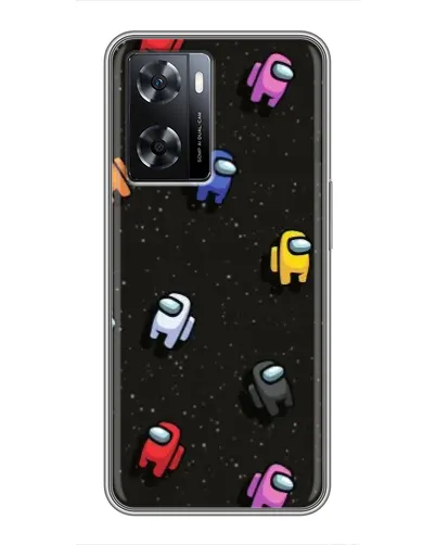 Чохол для OPPO A77 з картинкою «Космічний патерн Among Us»