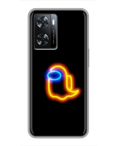 Чохол для OPPO A77 з картинкою «Among Us неонове сяйво»