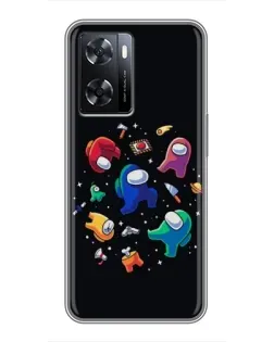 Чохол для OPPO A77 з картинкою «Among Us космос»