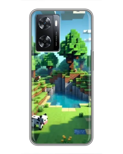 Чехол для OPPO A77 с картинкой «Minecraft летний день»