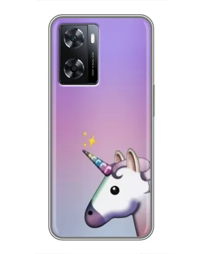 Чехол для OPPO A77 с картинкой «Единорог градиент»