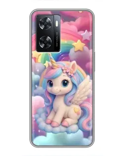 Чехол для OPPO A77 с картинкой «Маленький единорог»