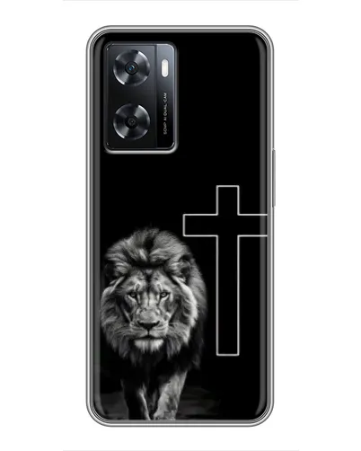 Чохол для OPPO A77 з картинкою «Лев та Хрест»