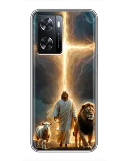 Чохол для OPPO A77 з картинкою «Лев Юди та Світло»