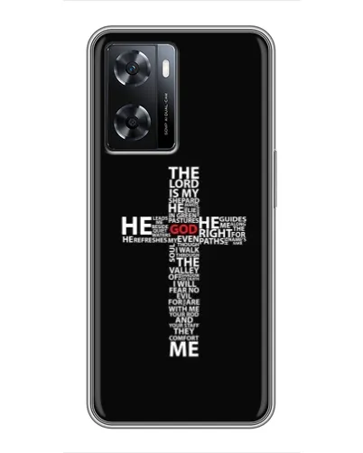Чохол для OPPO A77 з картинкою «Текстовий хрест» Чохол для OPPO A77 з картинкою «Текстовий хрест»