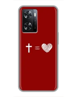 Чехол для OPPO A77 с картинкой «Уравнение любви»