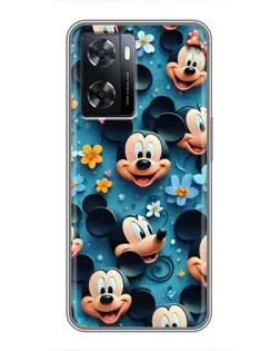 Чехол для OPPO A77 с картинкой «Паттерн Микки и Минни»