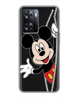 Чехол для OPPO A77 с картинкой «Микки раздвигает стены»