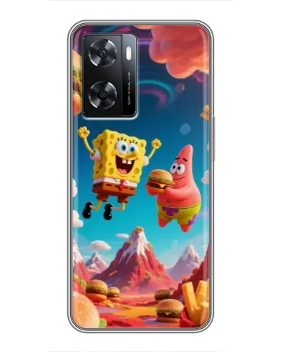 Чехол для OPPO A77 с картинкой «Космический фастфуд»