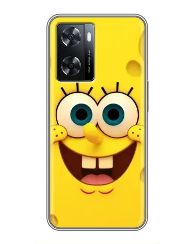 Чехол для OPPO A77 с картинкой «Губка Боб улыбка»