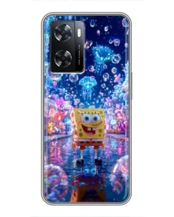 Чехол для OPPO A77 с картинкой «Неоновый океан»