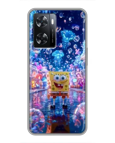 Чехол для OPPO A77 с картинкой «Неоновый океан»