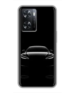 Чехол для OPPO A77 с картинкой «Силуэт Tesla Night» Чехол для OPPO A77 с картинкой «Силуэт Tesla Night»