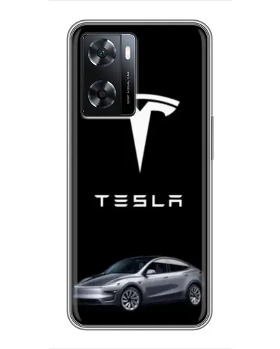 Чехол для OPPO A77 с картинкой «Tesla Model Y»