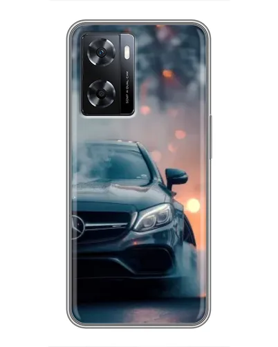 Чехол для OPPO A77 с картинкой «Mercedes — ночной город» Чехол для OPPO A77 с картинкой «Mercedes — ночной город»