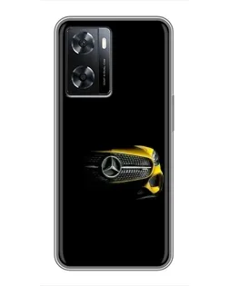 Чехол для OPPO A77 с картинкой «Mercedes — ретро стиль»