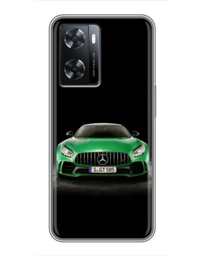 Чехол для OPPO A77 с картинкой «Mercedes — неоновый лого» Чехол для OPPO A77 с картинкой «Mercedes — неоновый лого»