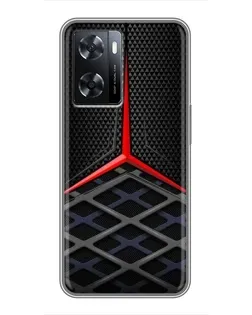 Чехол для OPPO A77 с картинкой «Mercedes Carbon Grid»