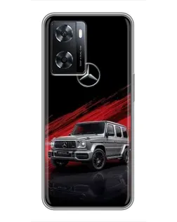 Чехол для OPPO A77 с картинкой «Mercedes G-Class красный»
