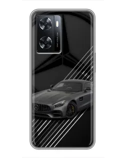 Чехол для OPPO A77 с картинкой «Mercedes AMG — графика»