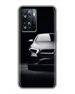 Чехол для OPPO A77 с картинкой «Свет фар Mercedes»