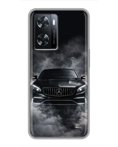 Чехол для OPPO A77 с картинкой «Mercedes в дыму» Чехол для OPPO A77 с картинкой «Mercedes в дыму»