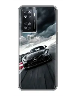Чехол для OPPO A77 с картинкой «Гоночный Mercedes AMG»