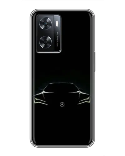 Чехол для OPPO A77 с картинкой «Mercedes — силуэт авто» Чехол для OPPO A77 с картинкой «Mercedes — силуэт авто»