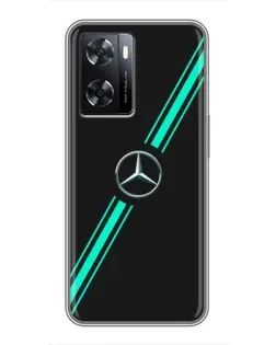 Чехол для OPPO A77 с картинкой «Спортивные линии Mercedes»